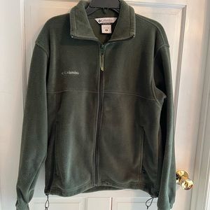 Columbia Men’s Green Fleece Full Zip Jacket Size Medium